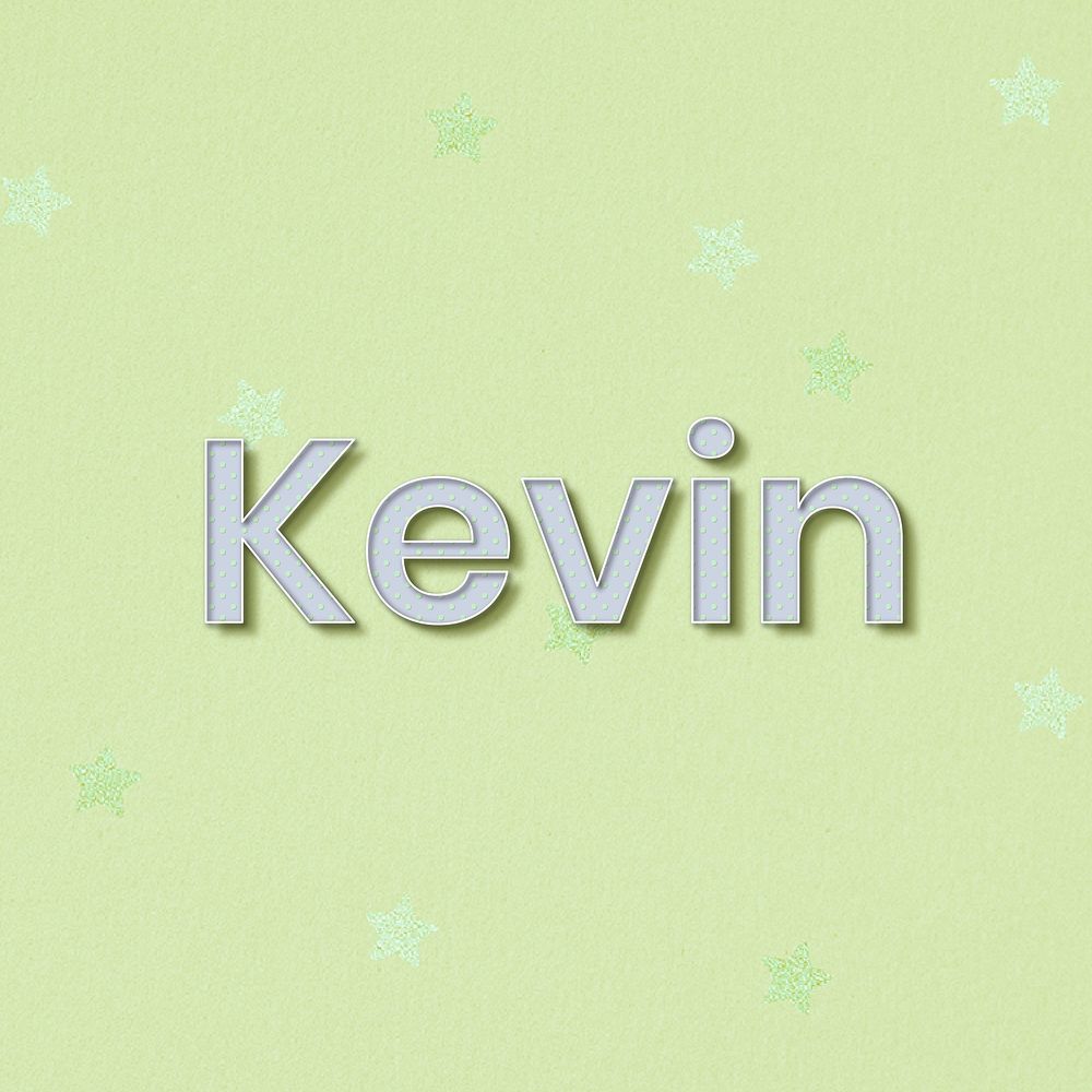 Polka dot Kevin name typography