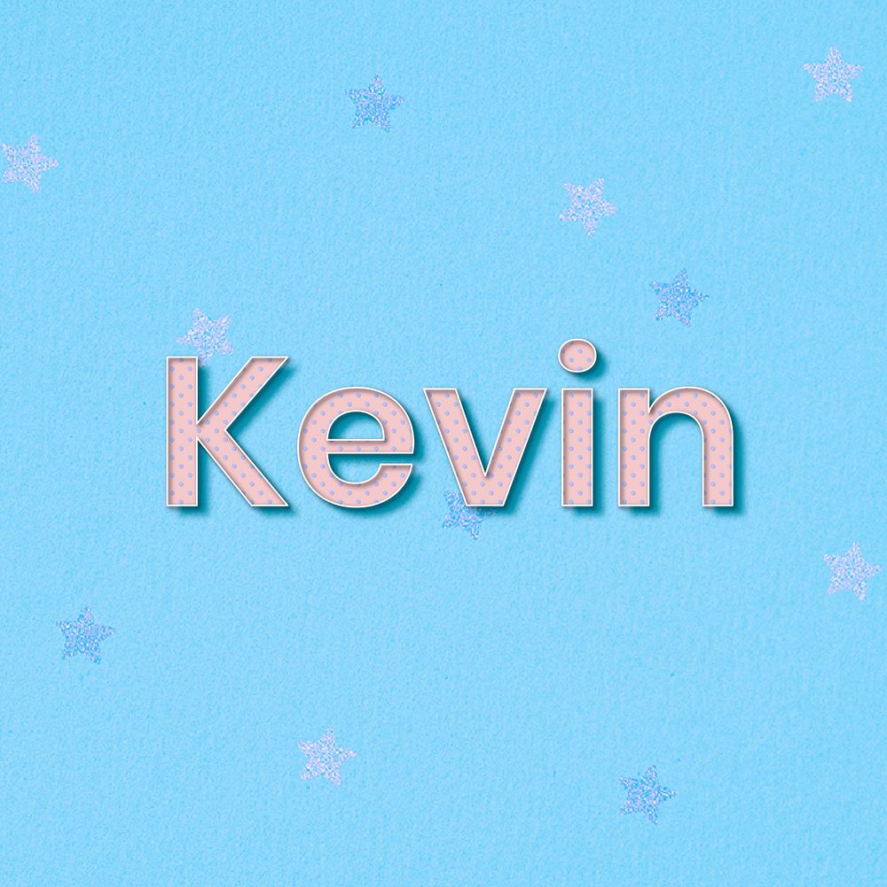 Kevin male name typography text