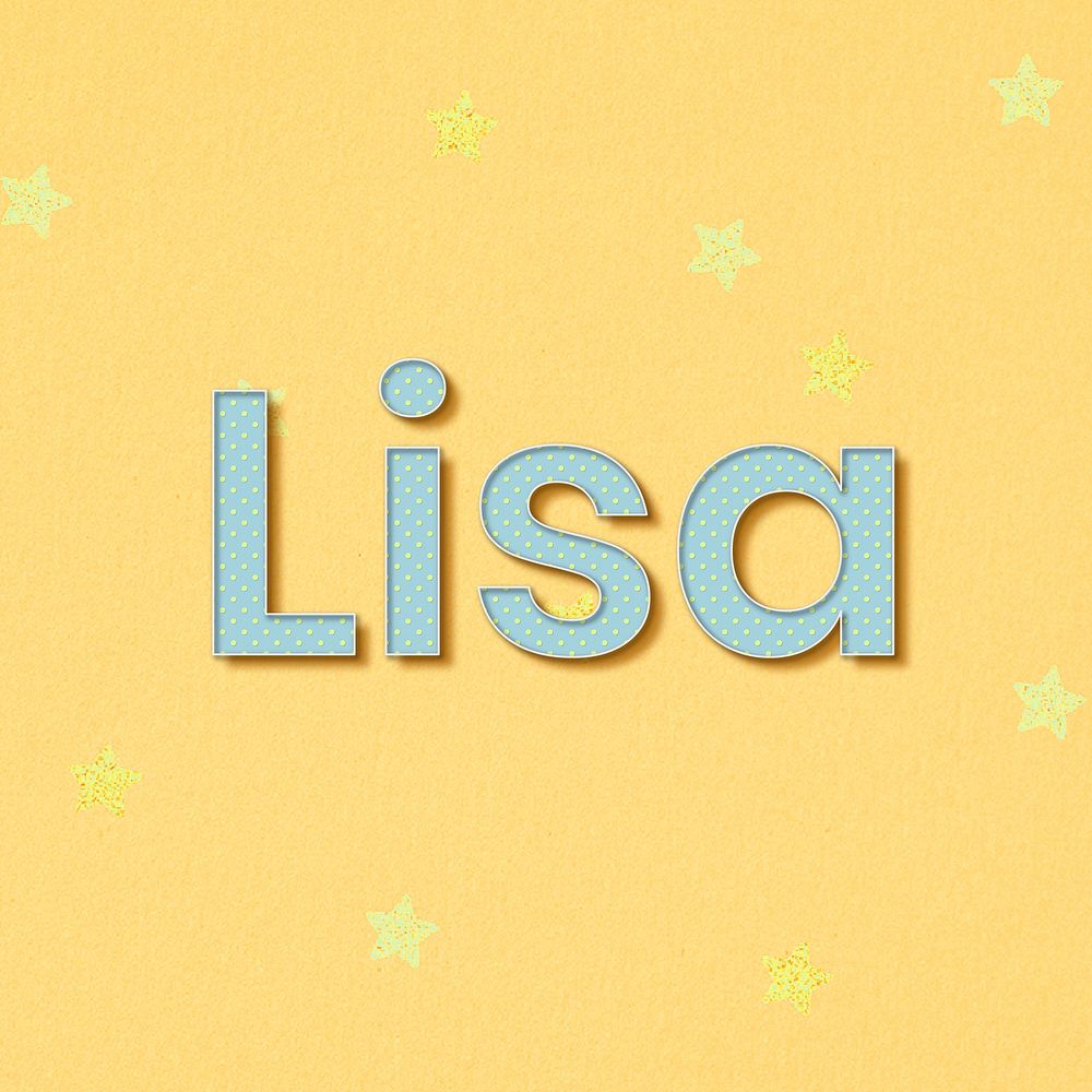 Female name Lisa typography word