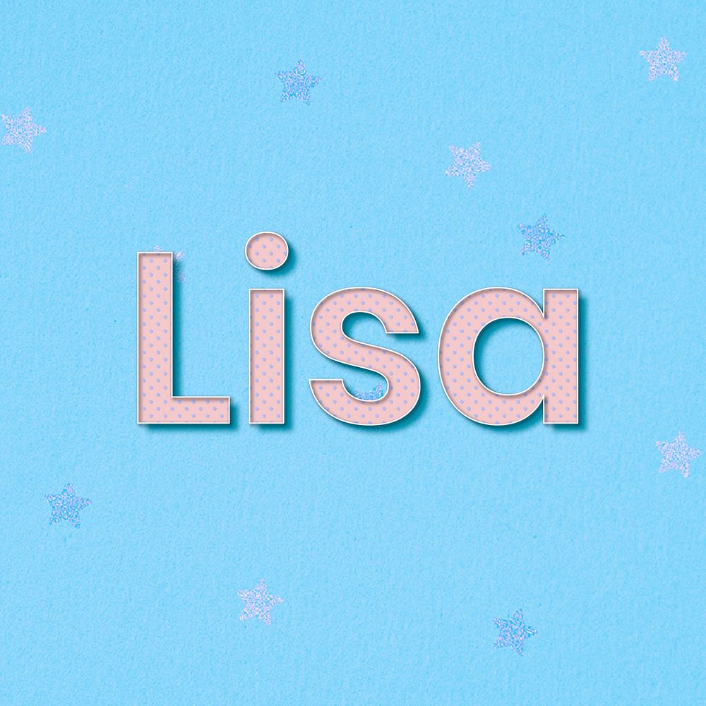 Lisa female name typography text