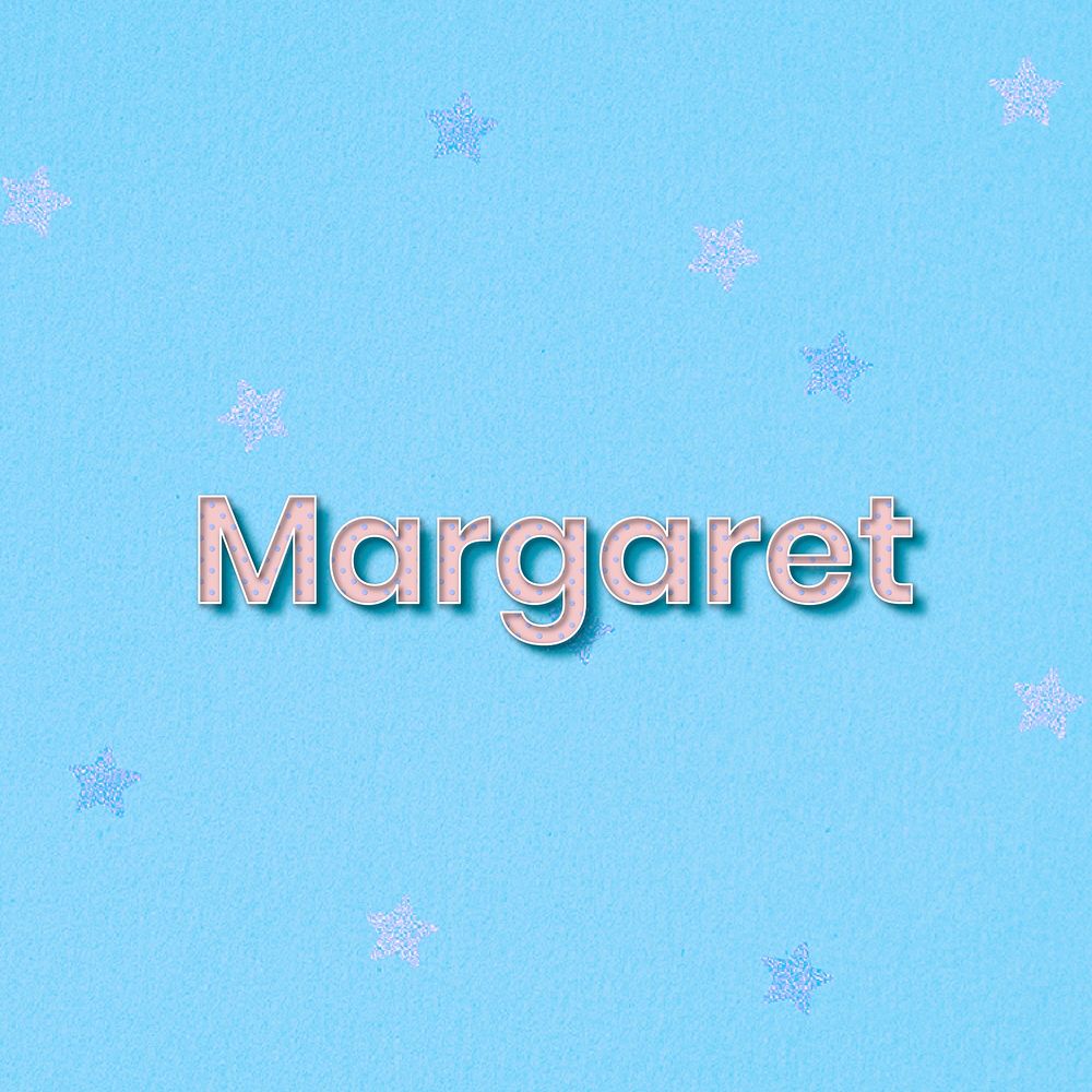 Margaret female name typography text