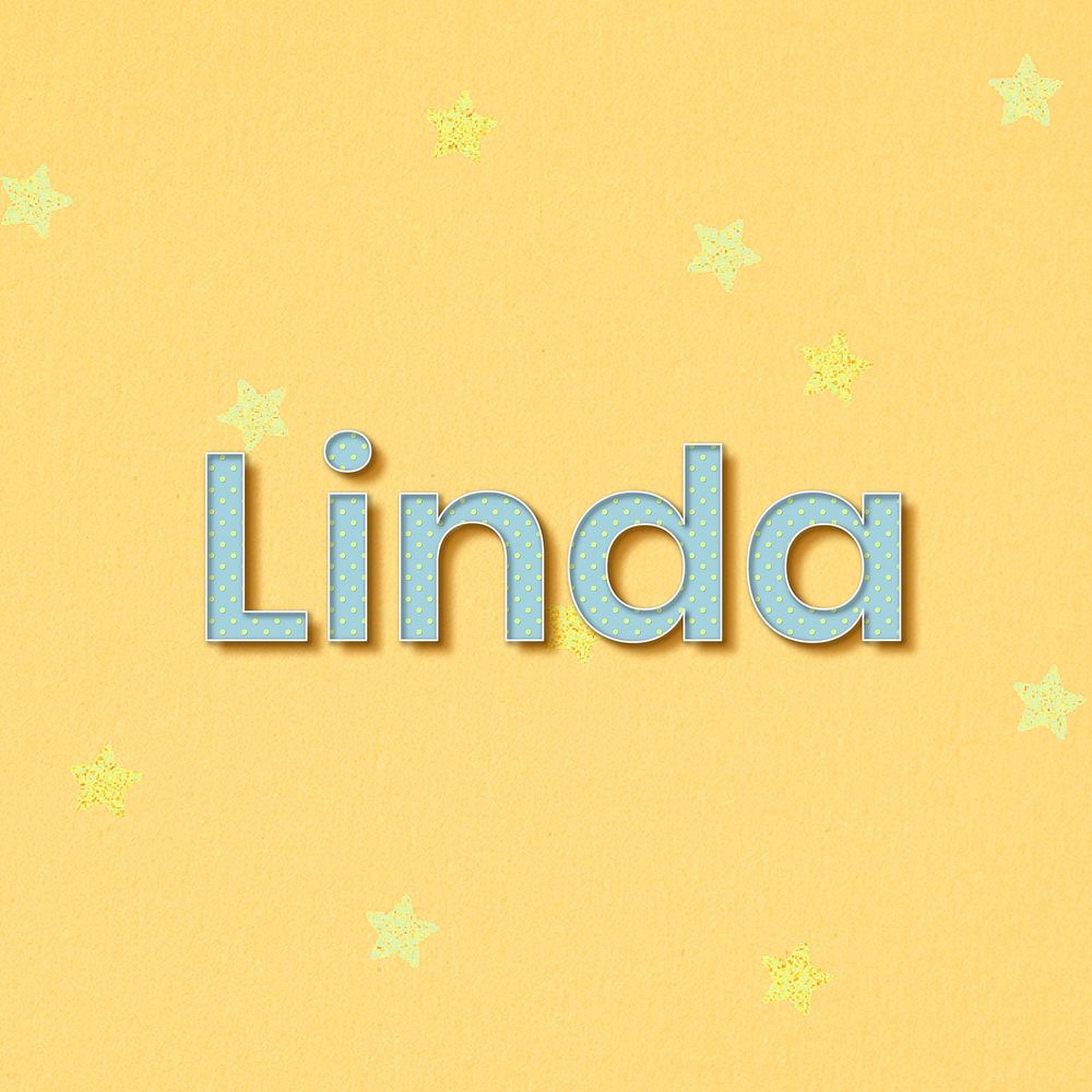 Female name Linda typography word