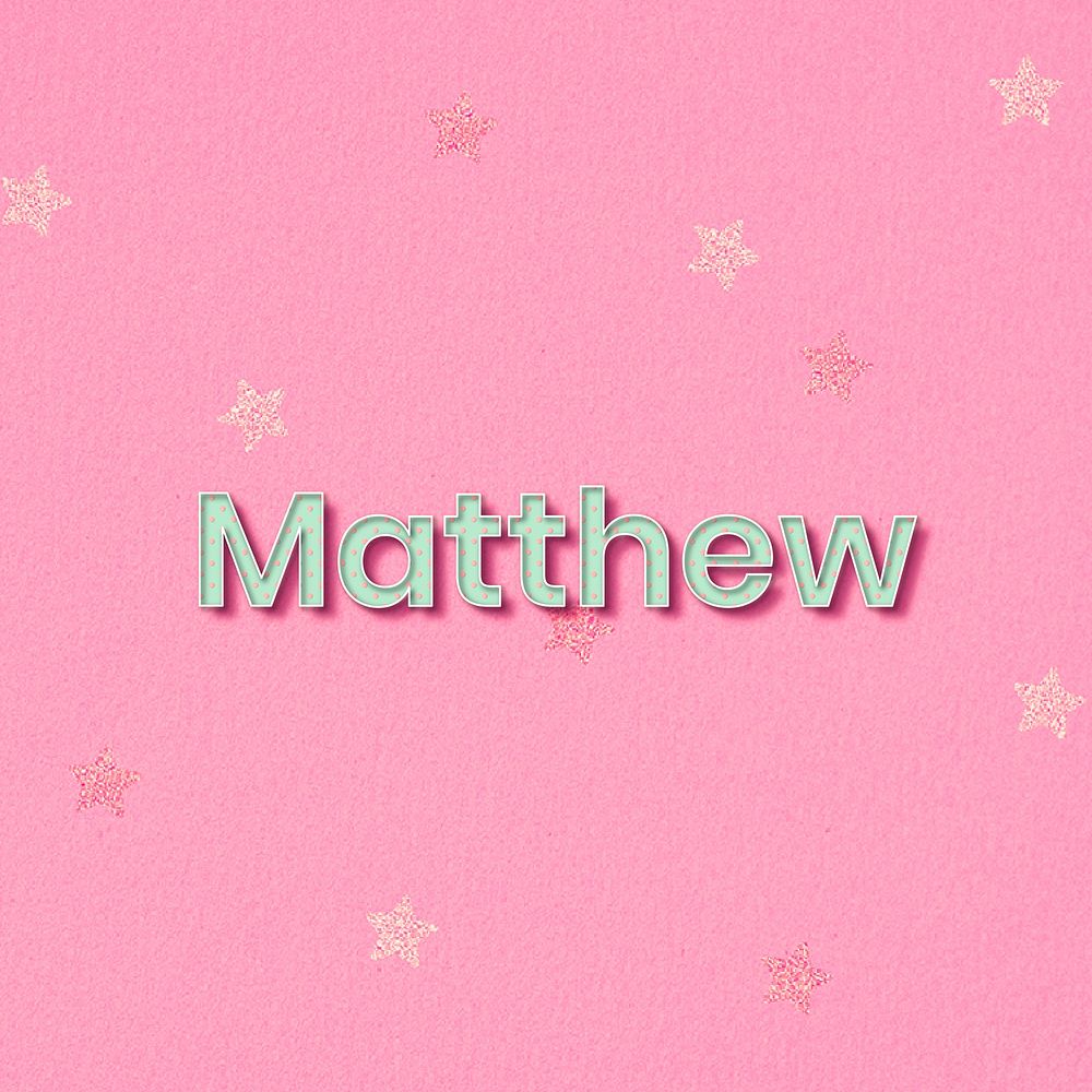 Matthew polka dot typography word