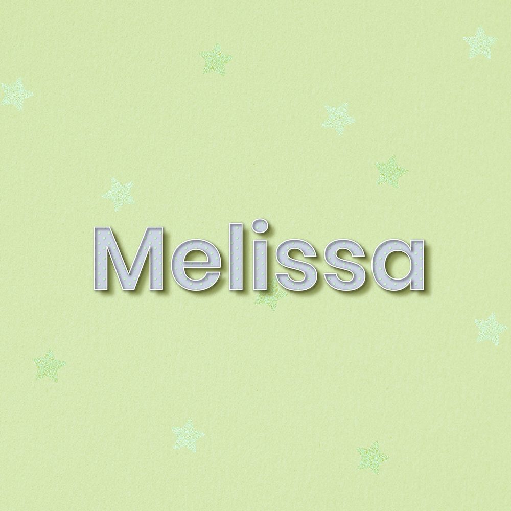 Polka dot Melissa name typography