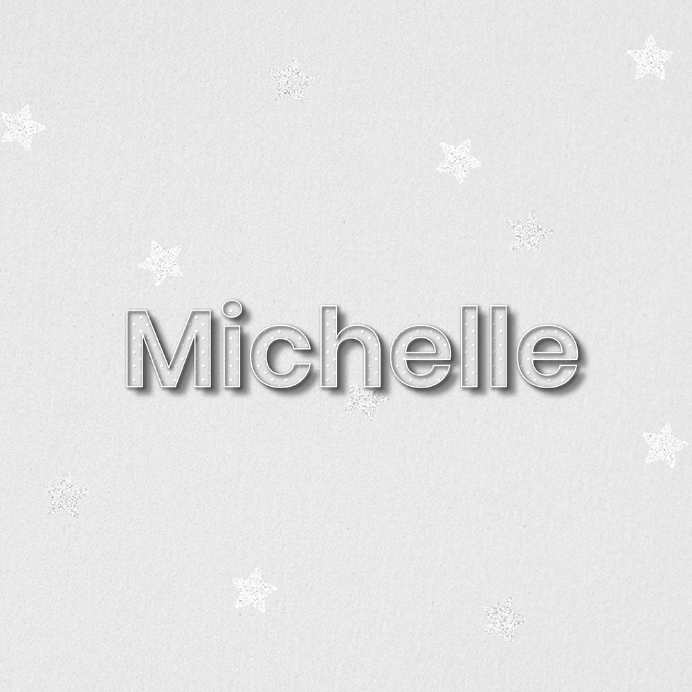 Michelle female name lettering typography