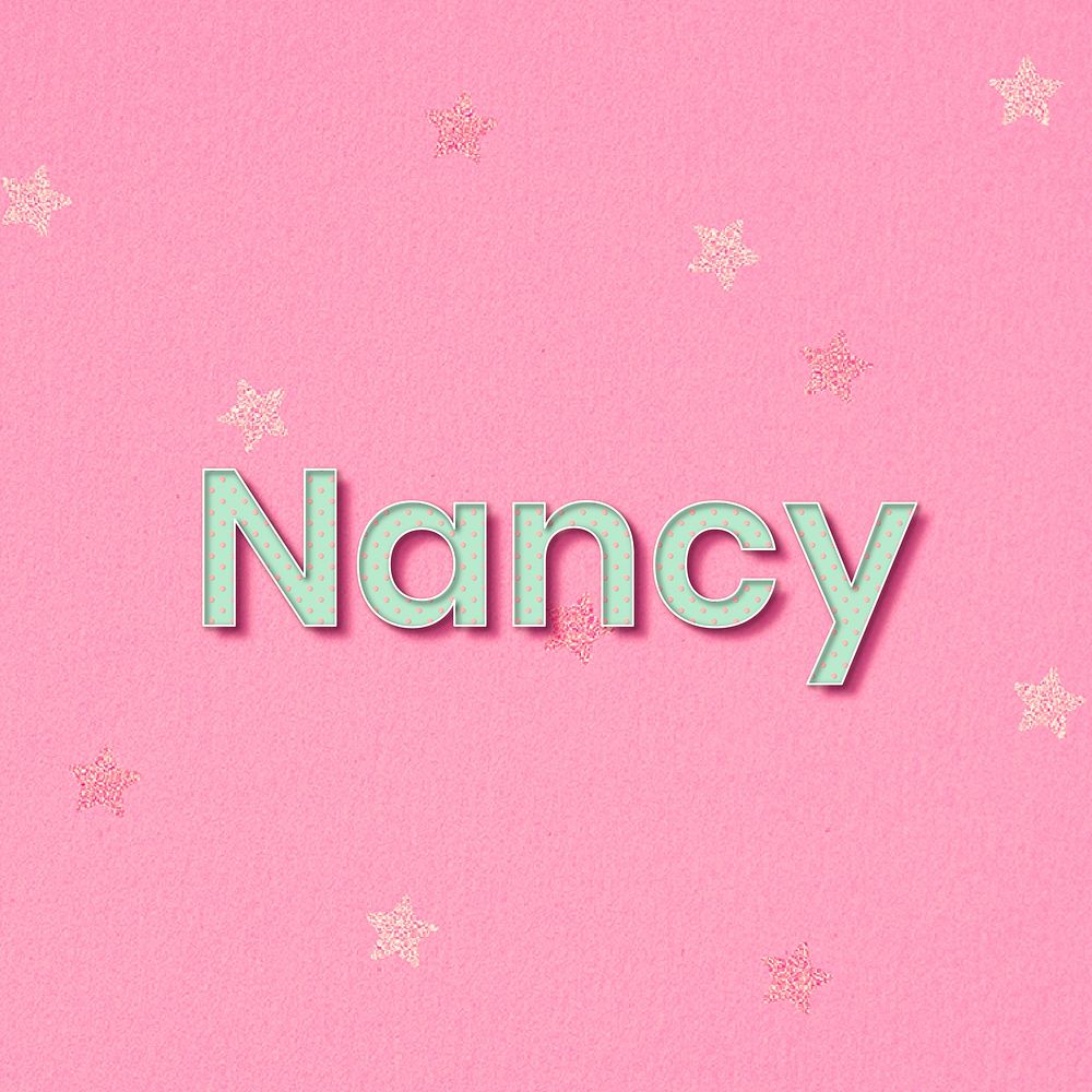 Nancy polka dot typography word