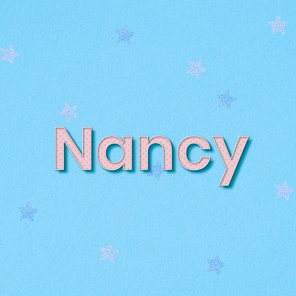 Nancy female name typography text