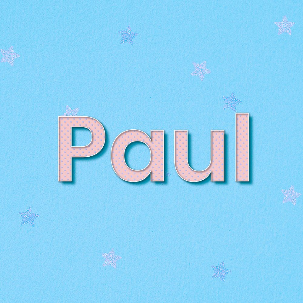 Paul male name typography text