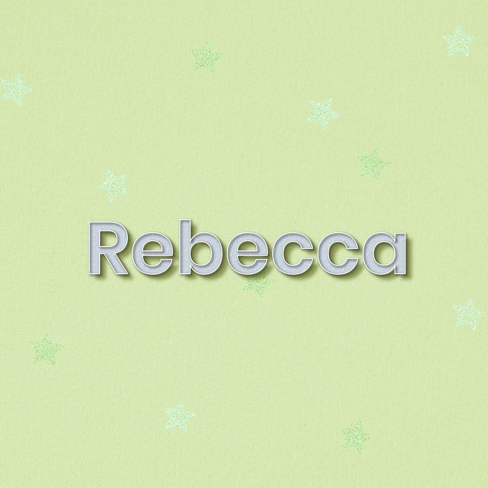 Polka dot Rebecca name typography