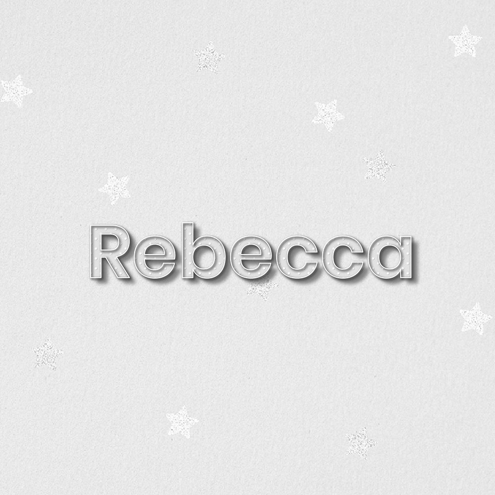 Rebecca female name lettering typography