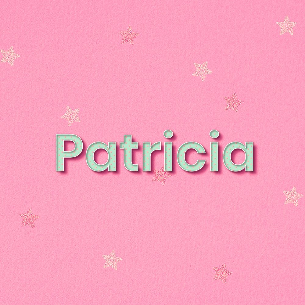 Patricia polka dot typography word