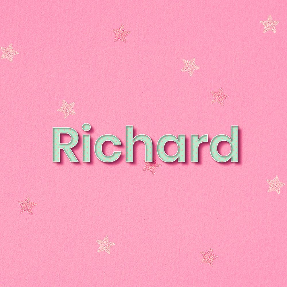 Richard polka dot typography word
