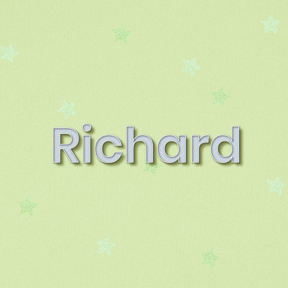 Polka dot Richard name typography