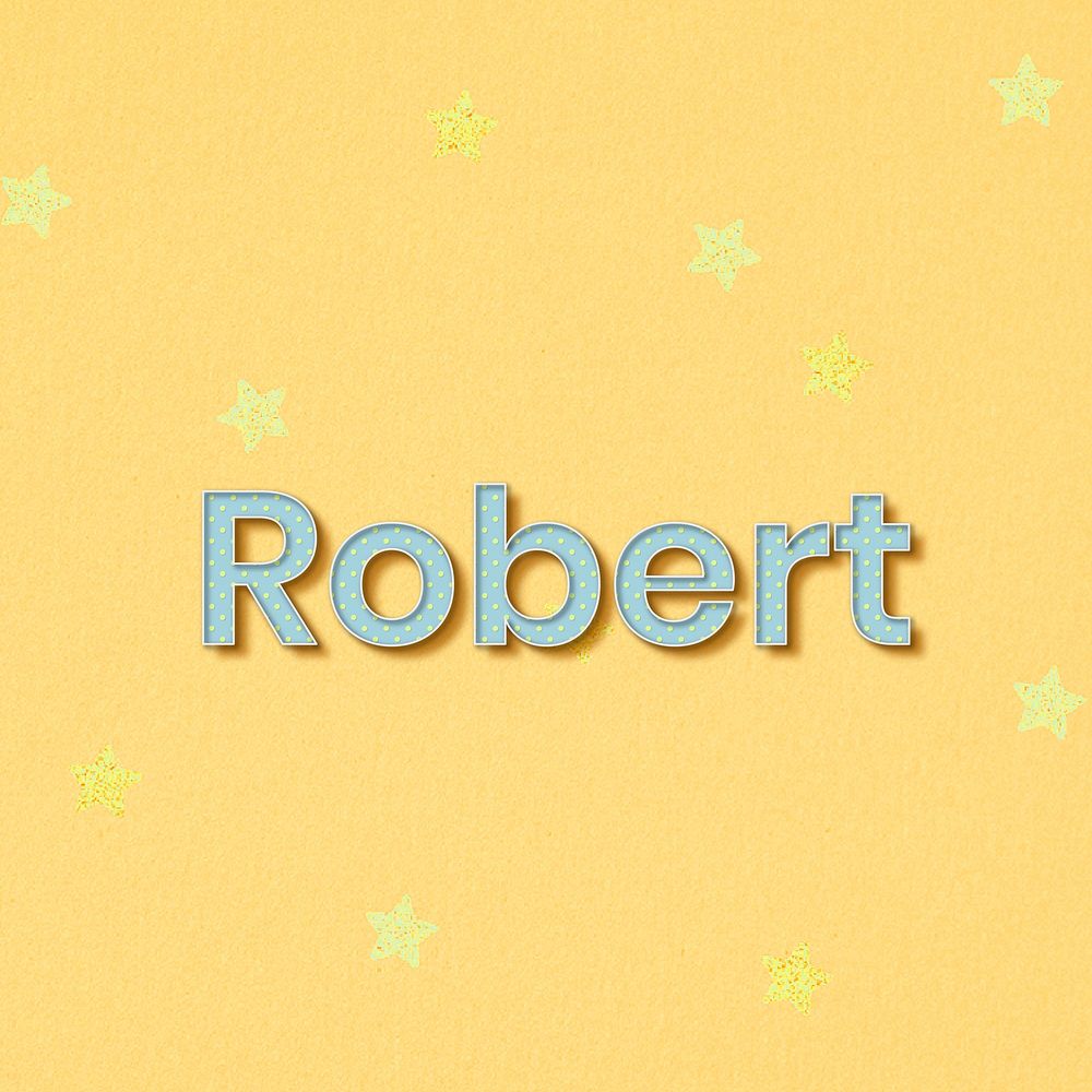 Male name Robert typography word