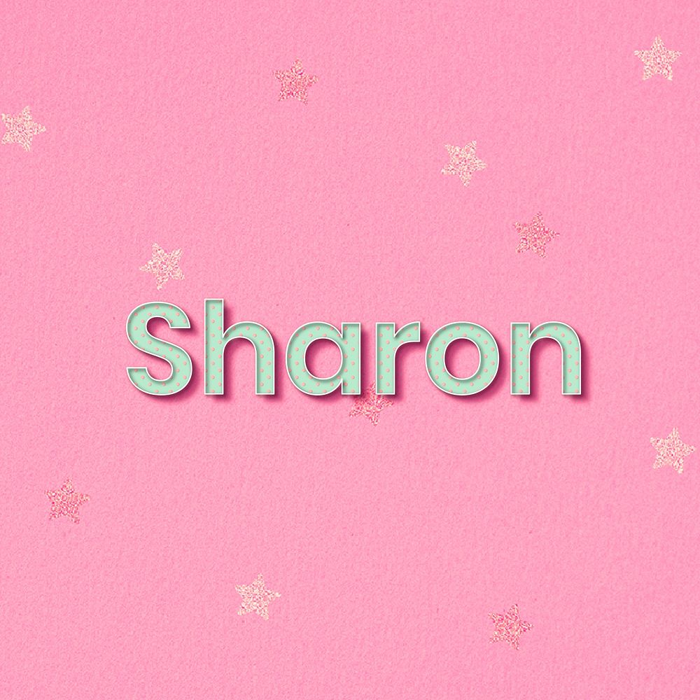 Sharon polka dot typography word
