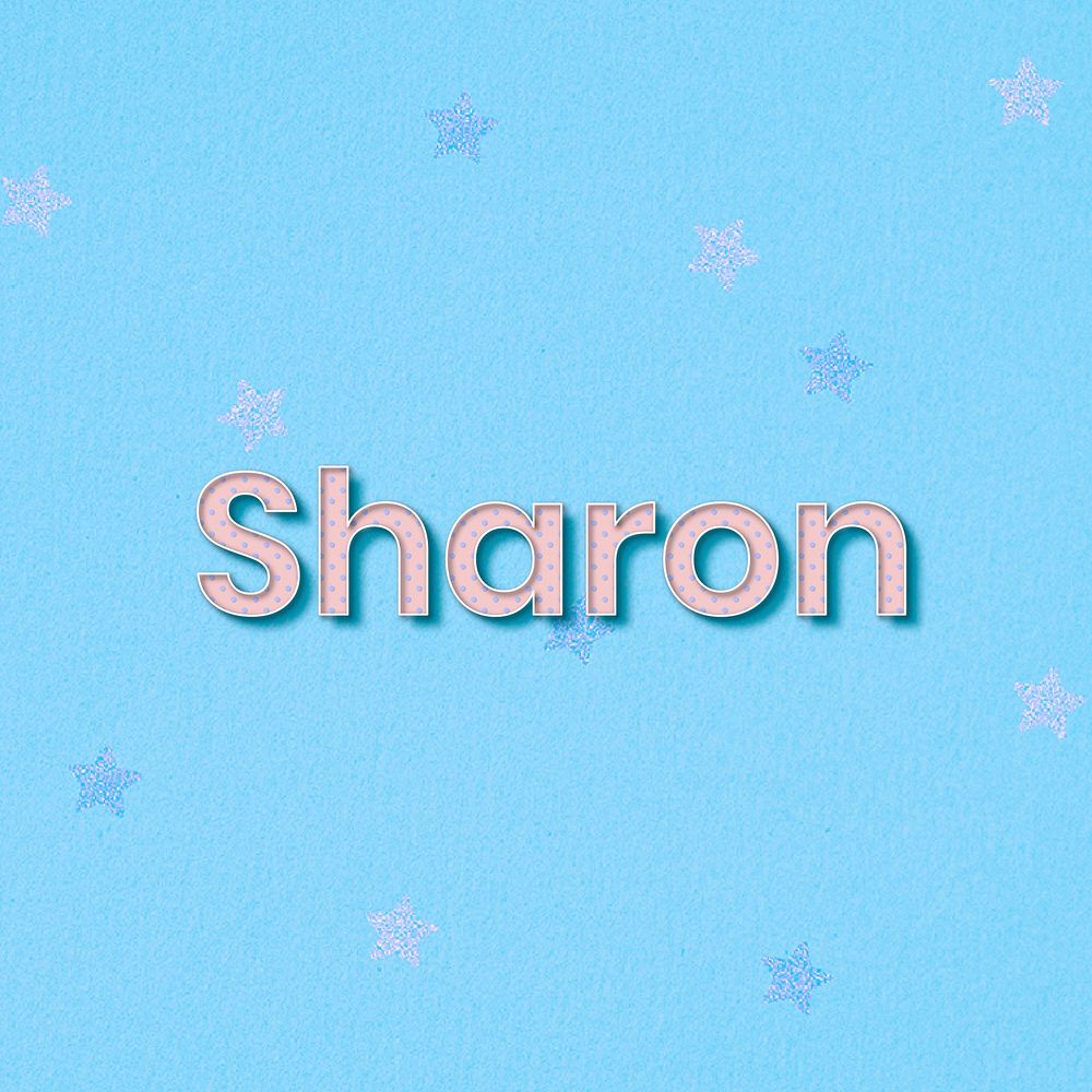 Sharon female name typography text