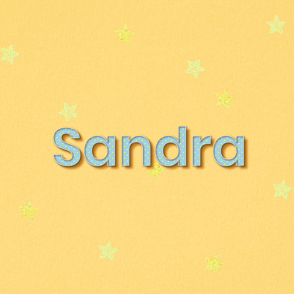 Female name Sandra typography word