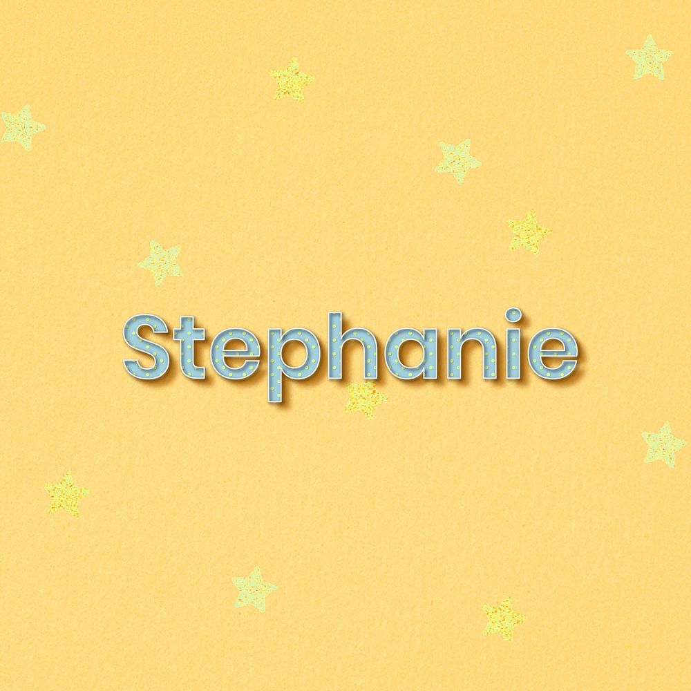 Female name Stephanie typography word