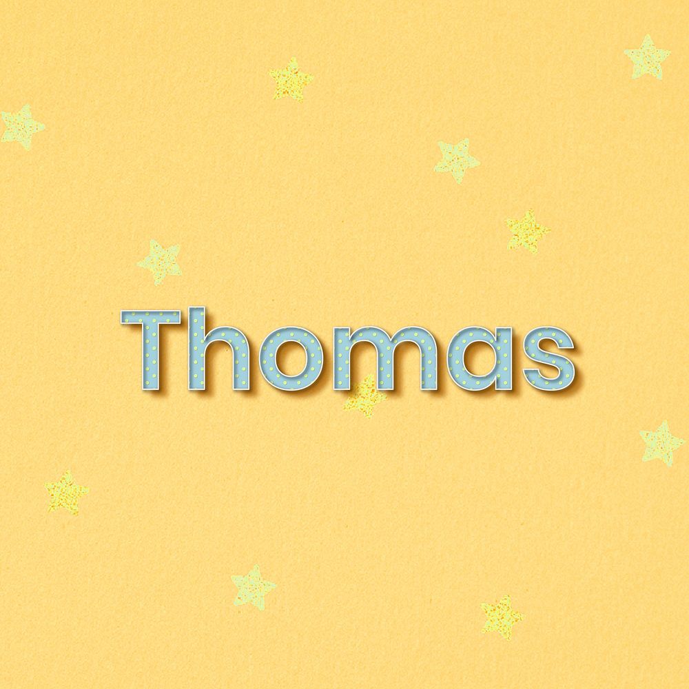 Male name Thomas typography word