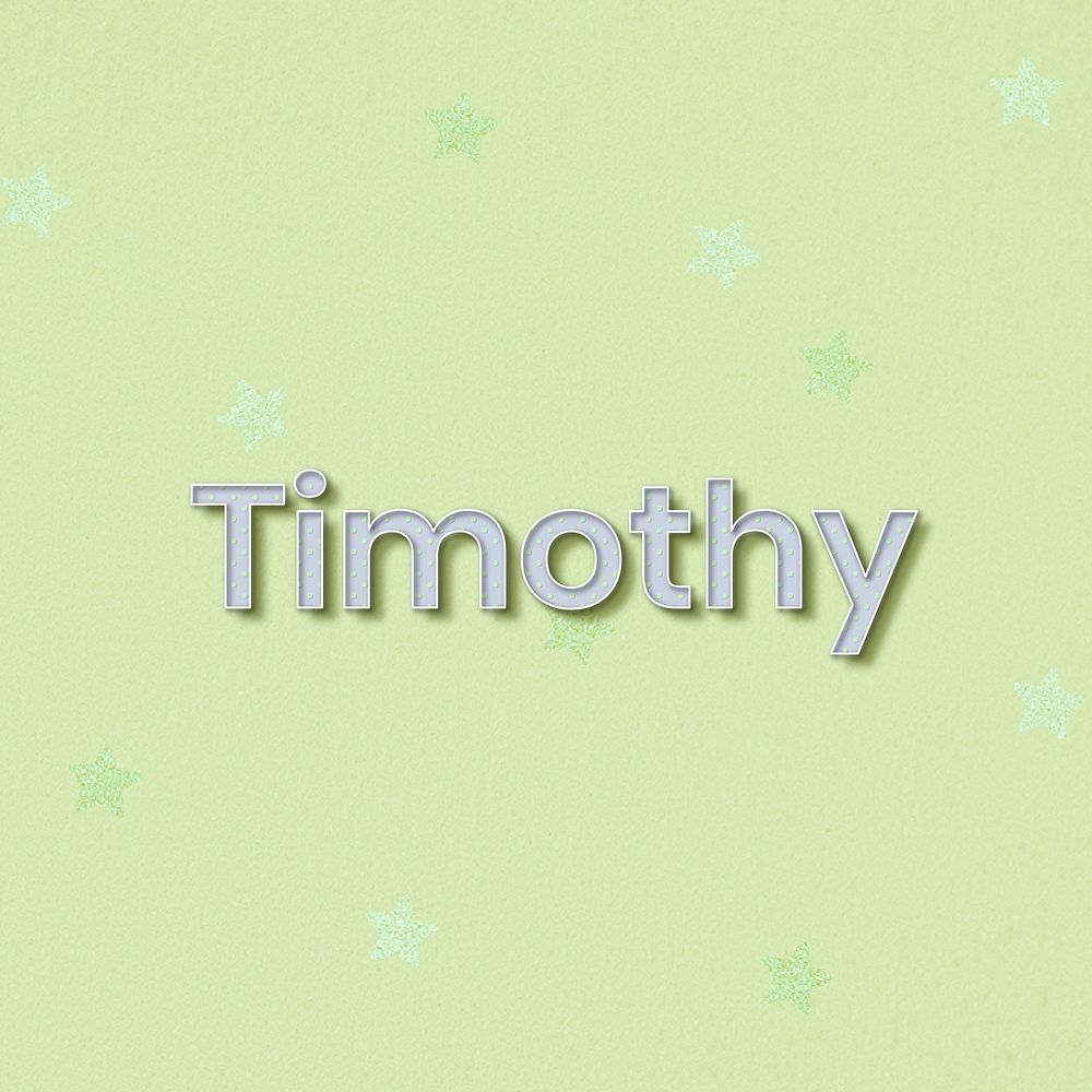 Polka dot Timothy name typography