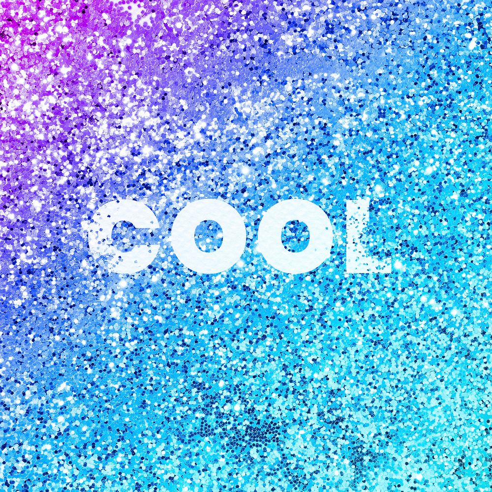 Cool texture glittery word typography