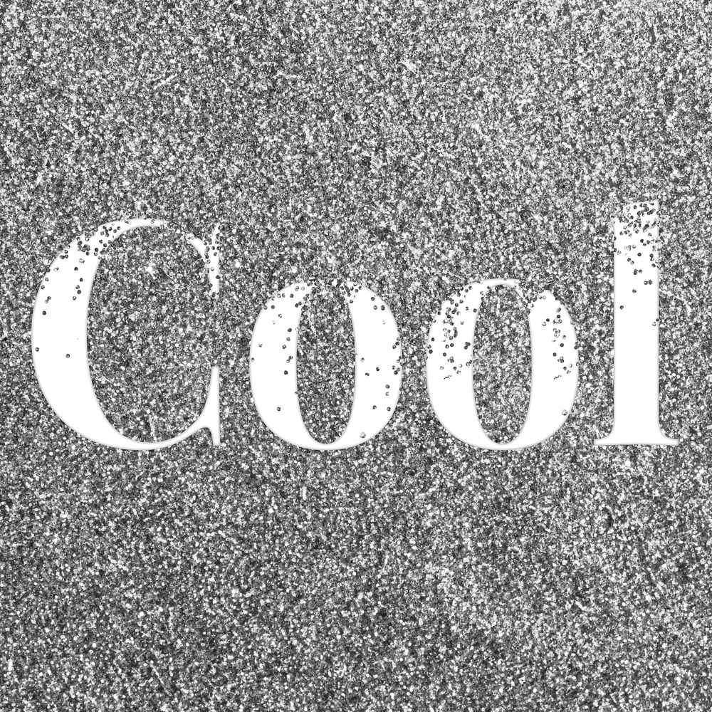 Sparkle cool glitter word art typography