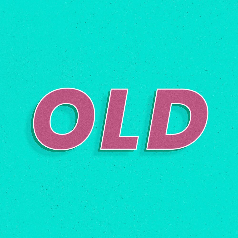 Old retro typography word art bold font