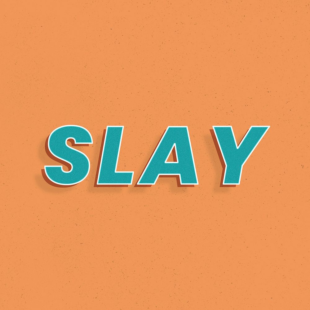 Slay retro shadow typography 3d effect