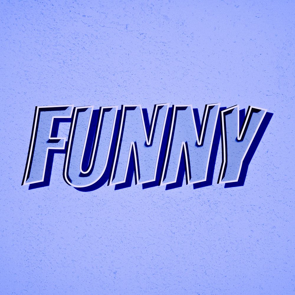 Funny word retro style typography illustration