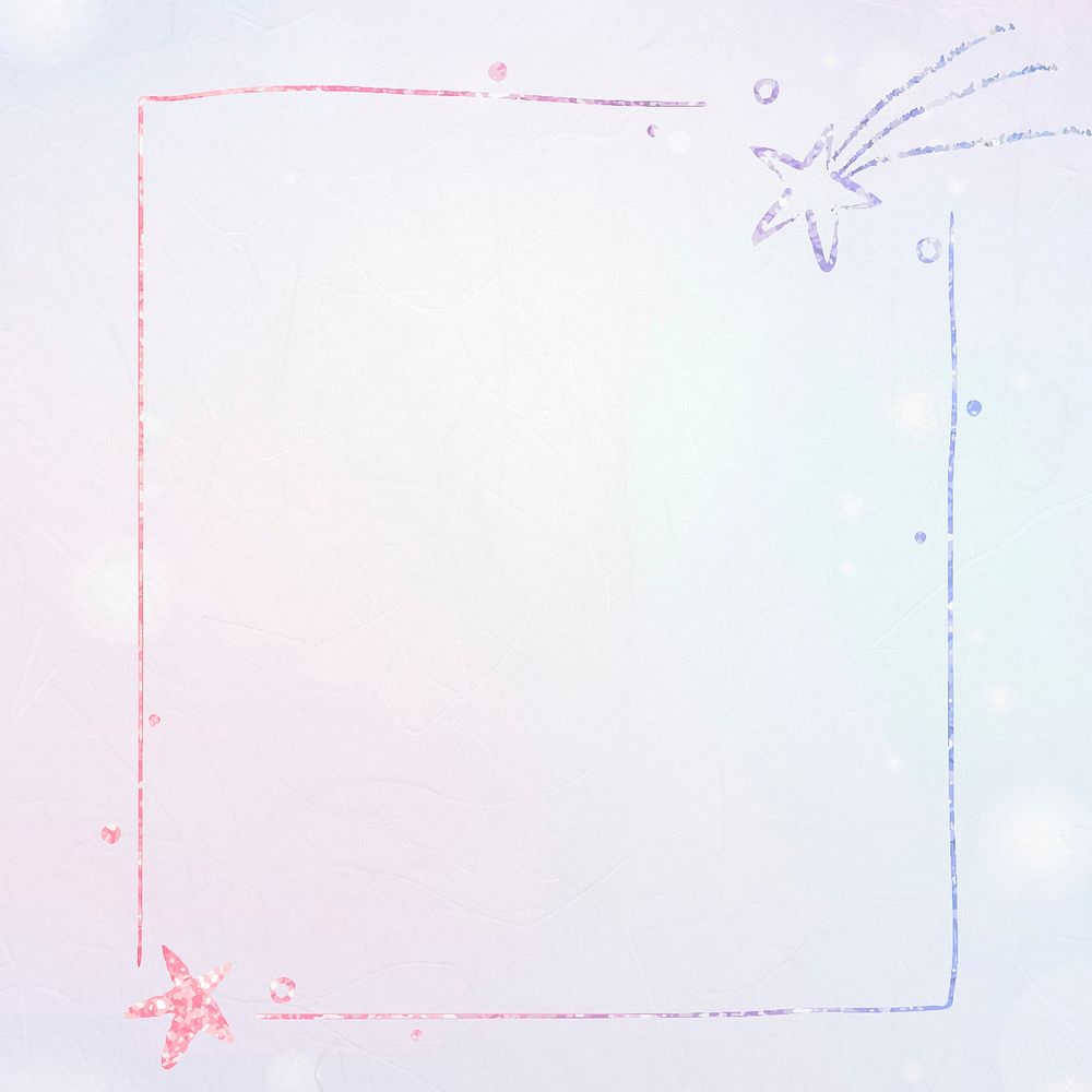 Vector space glitter rectangle border 