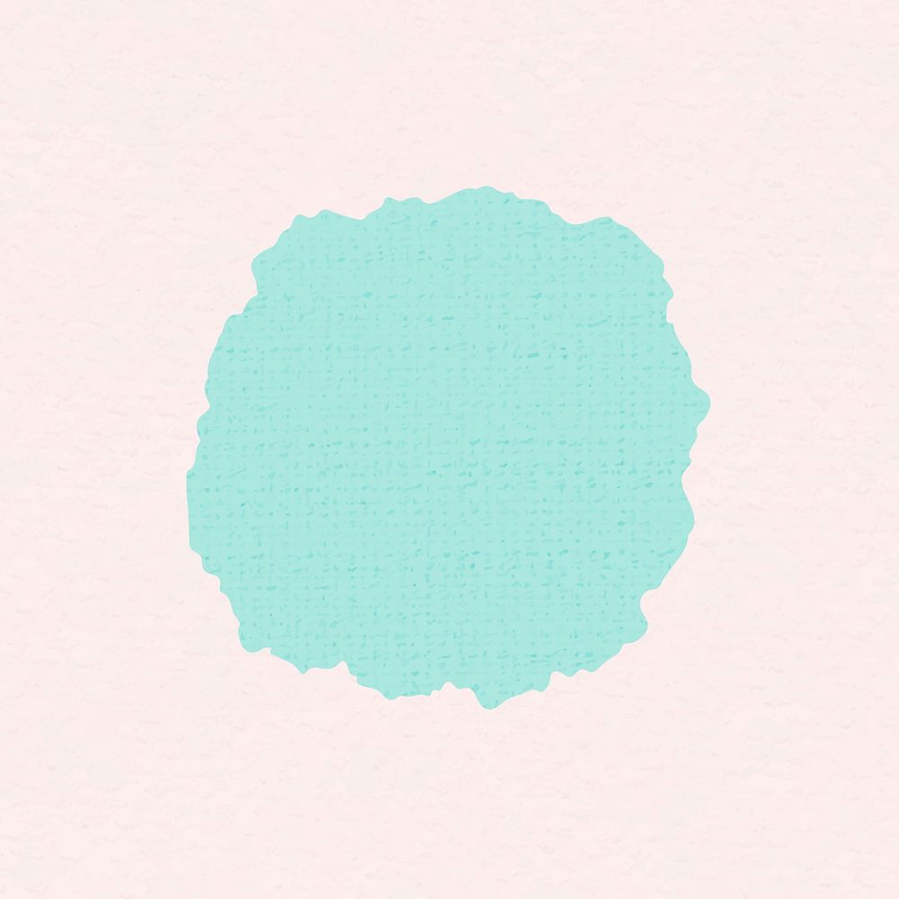 Blue textured circle vector sticker in pastel