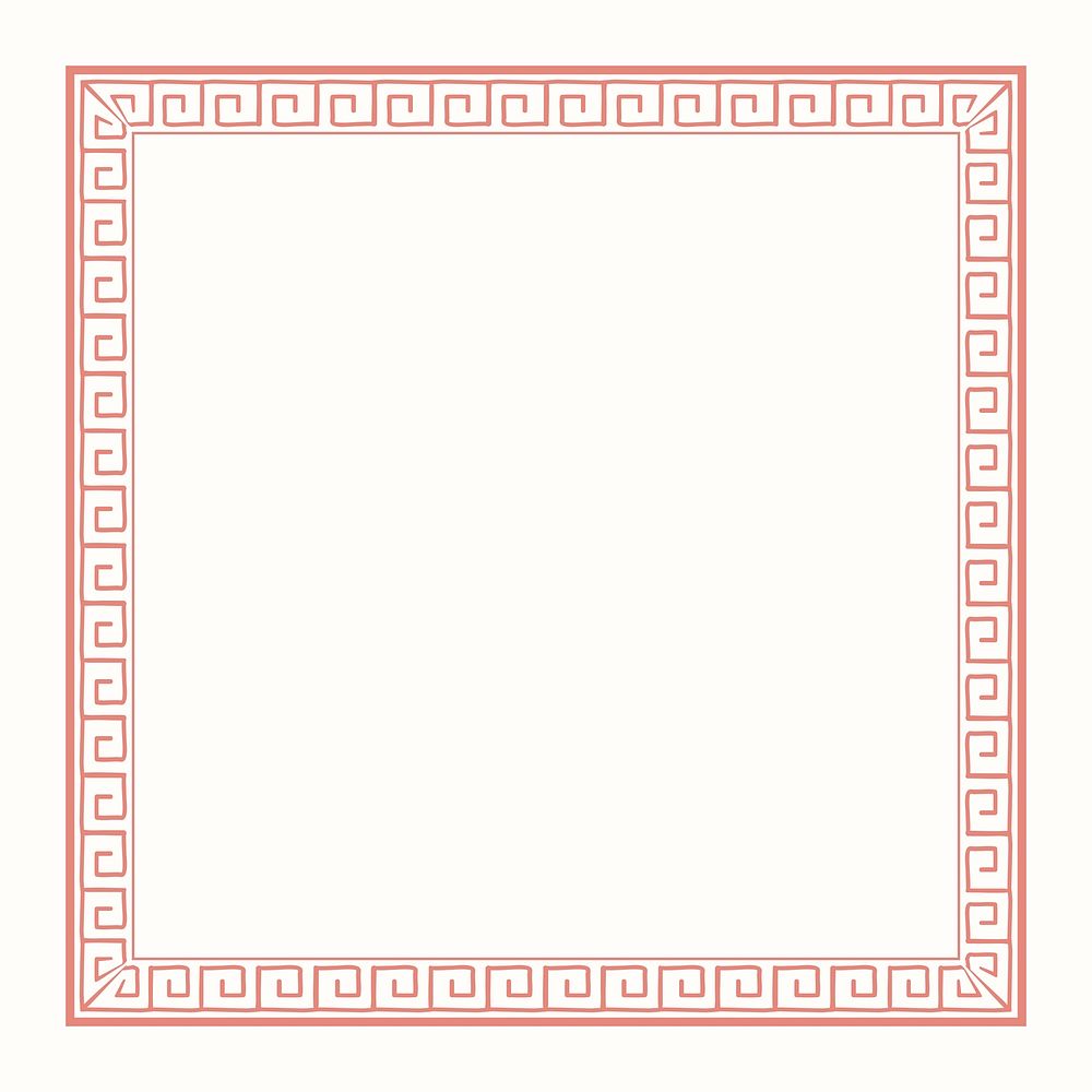 Chinese frame vector oriental woodblock pattern pink square