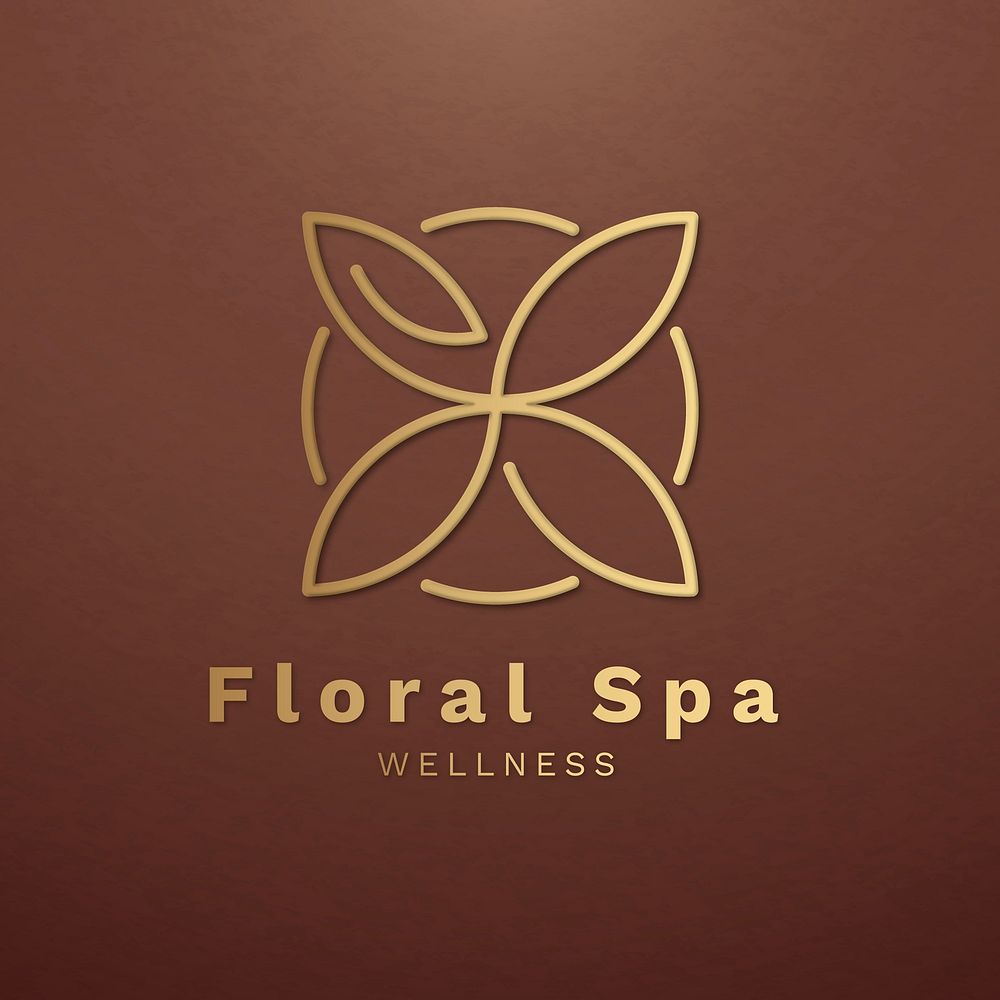 Editable spa logo template vector for health and wellness