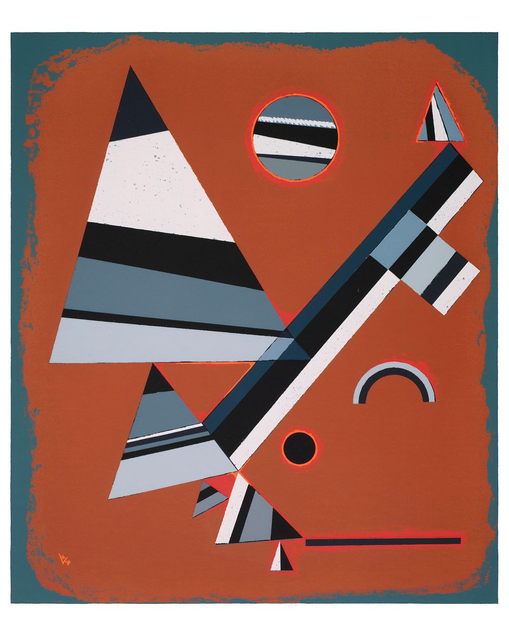 Wassily Kandinsky poster, famous abstract art Gris painting (1931). Original from The National Gallery of Denmark. Digitally…