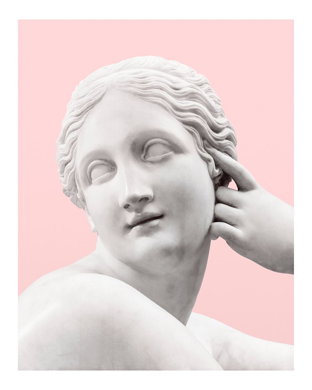 Woman sculpture art print, remix from the artwork of Antonio Canova