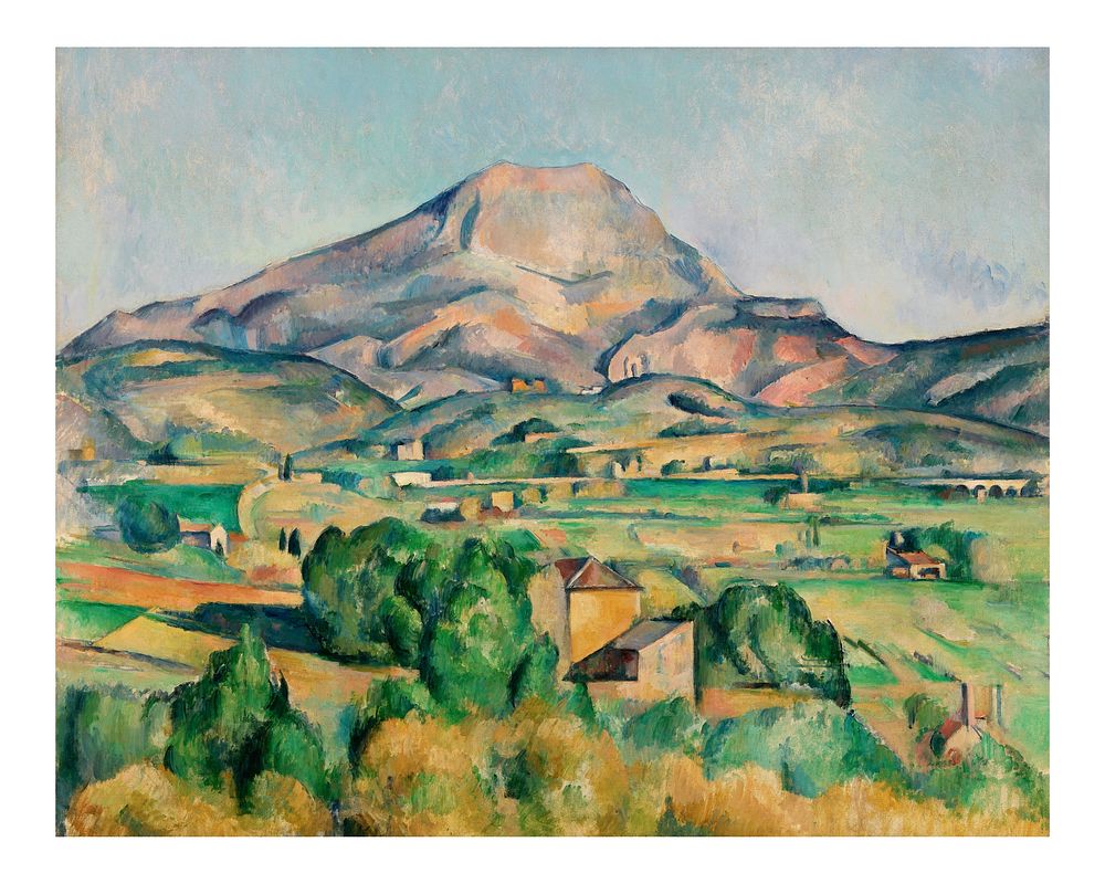Paul C&eacute;zanne art print, famous landscape painting of Mont Sainte-Victoire