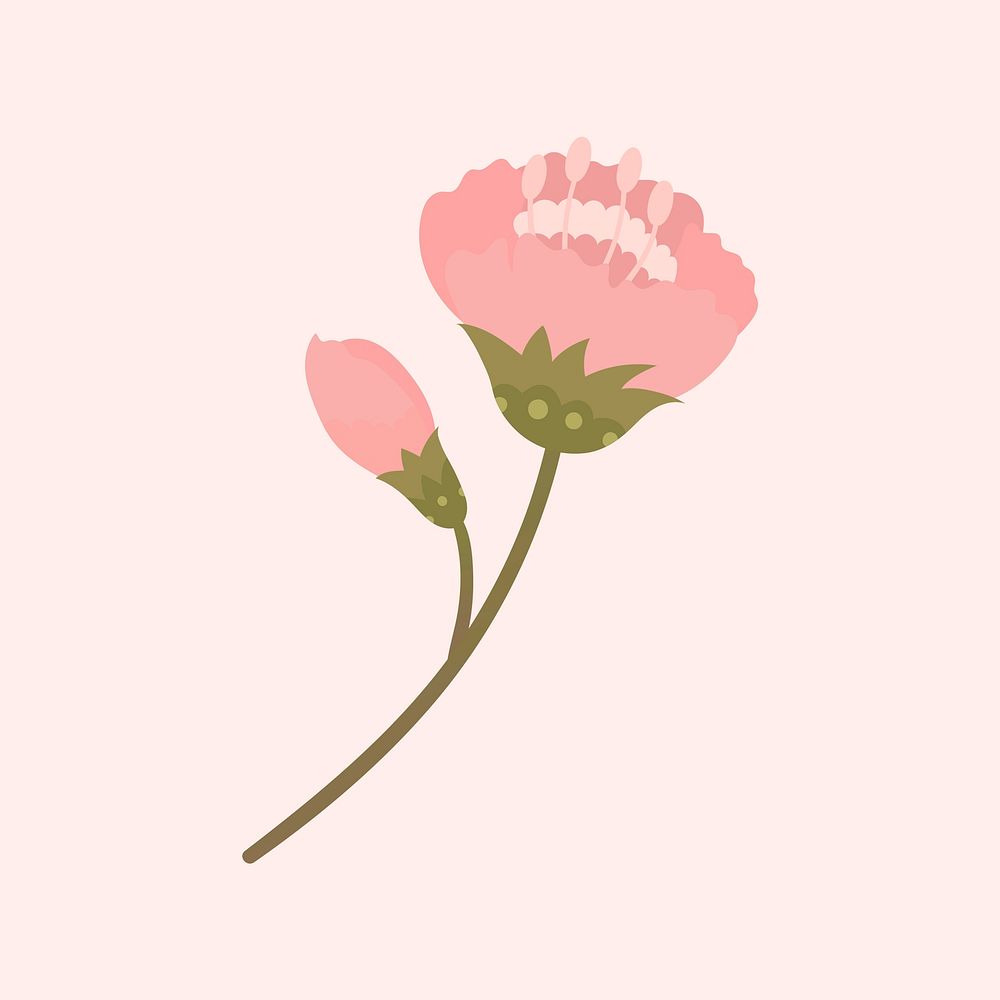 Pink sakura vector design element