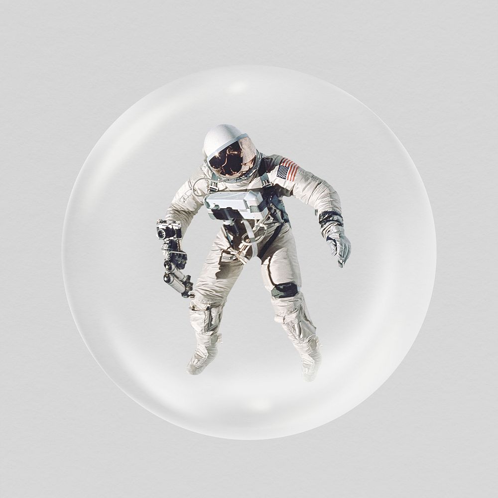 Floating astronaut sticker, galaxy aesthetic | Free PSD - rawpixel