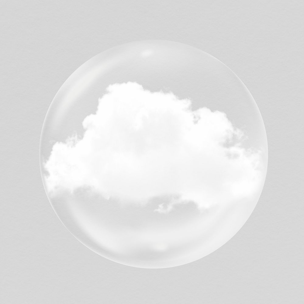 Cloud in bubble, weather graphic