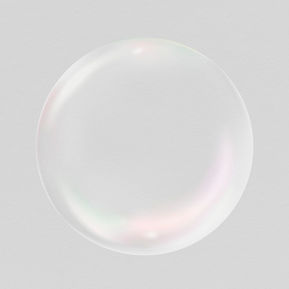 Holographic bubble frame sticker, aesthetic graphic psd