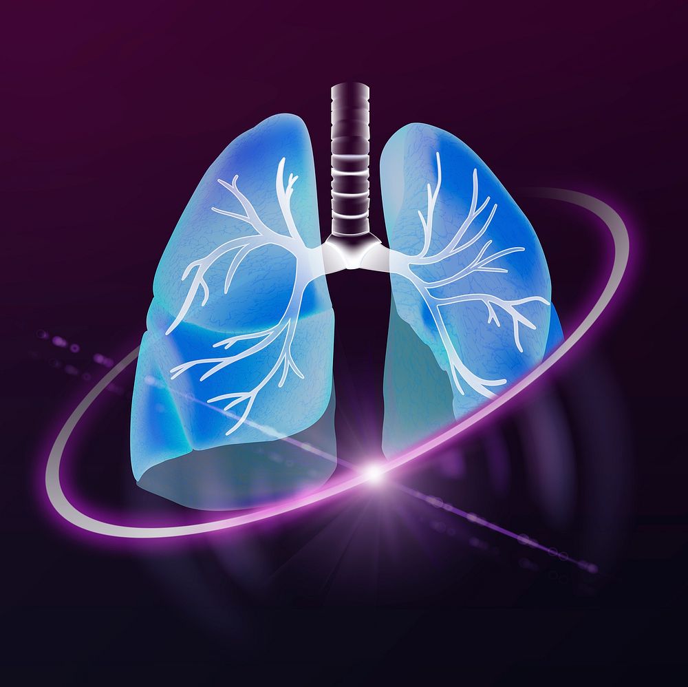 Lungs, respiratory medical technology clipart