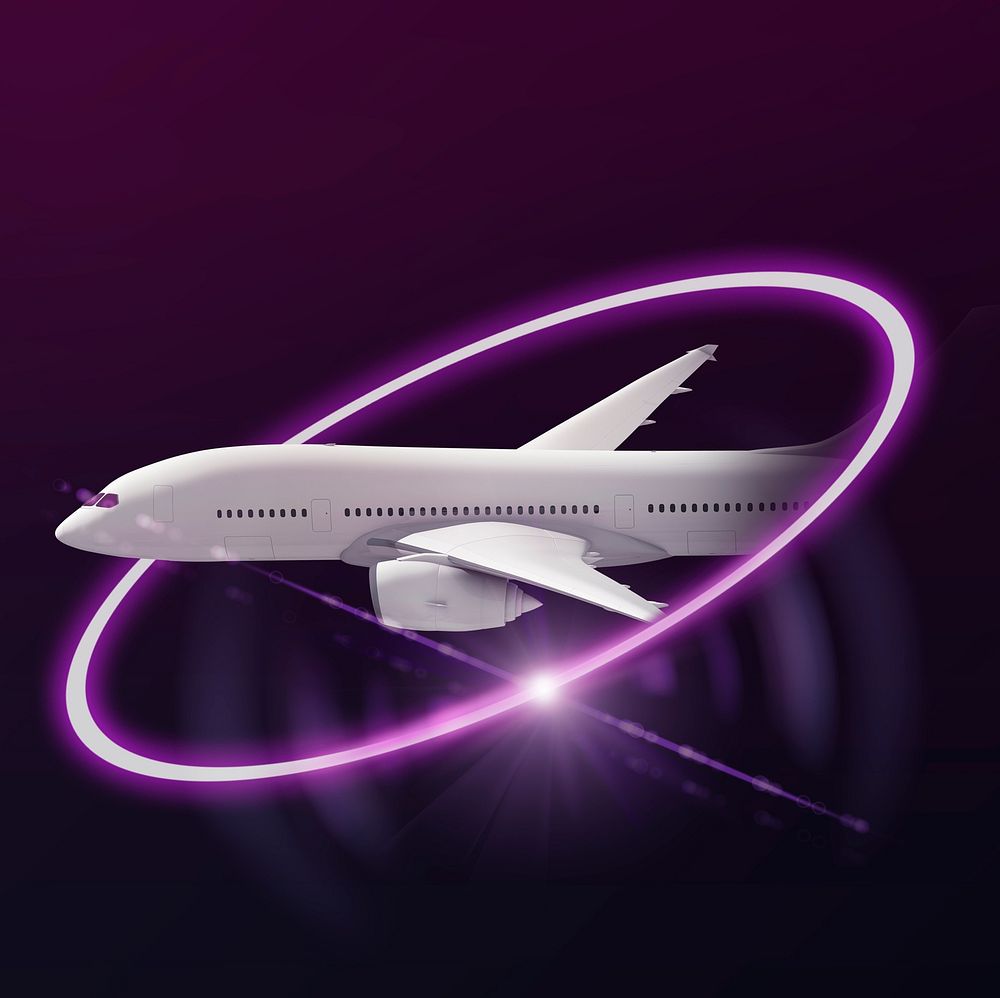 Airplane, aerospace engineering technology graphic