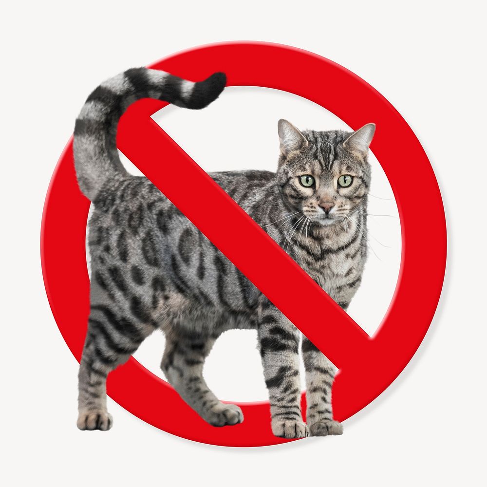 Prohibited sign symbol, no pet psd