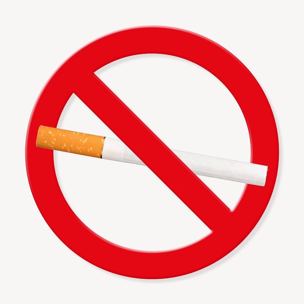 No smoking, prohibition sign graphic