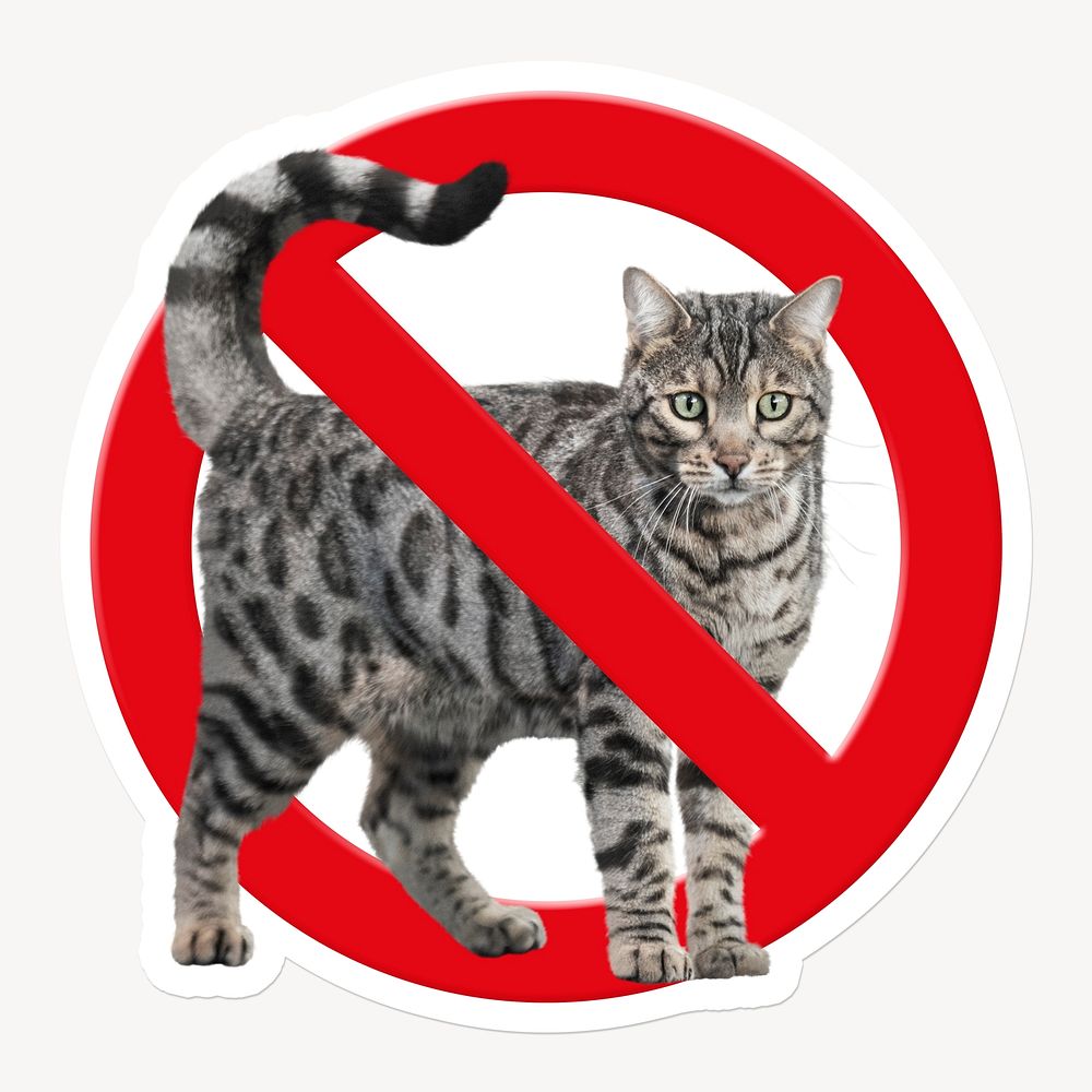 Forbidden sign clip art, no pet psd