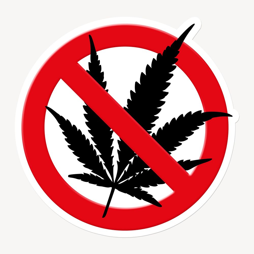 No drug forbidden sign graphic