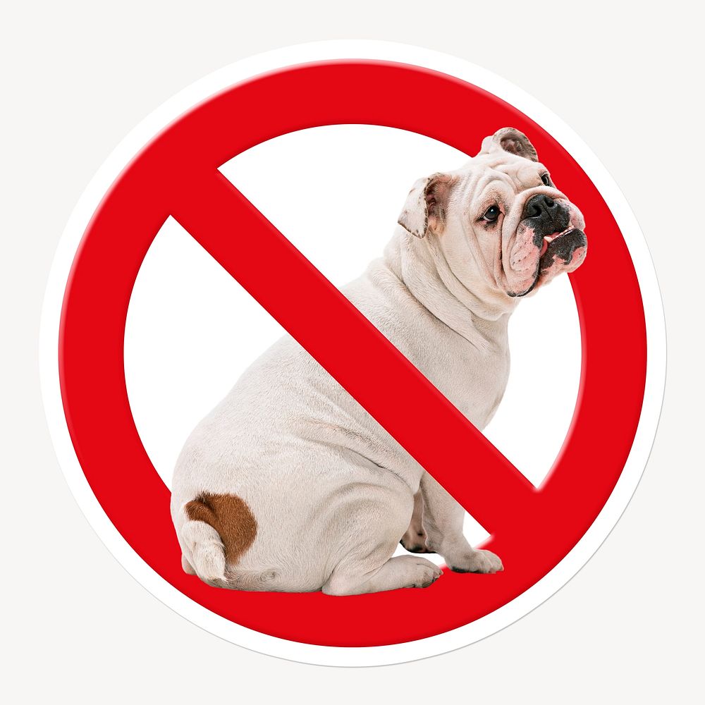 No pet forbidden sign design