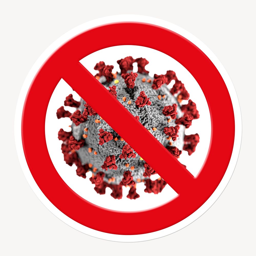 Forbidden sign clip art, no bacteria psd