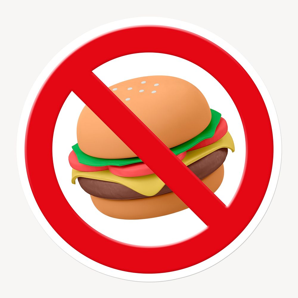 Prohibited sign no food symbol psd