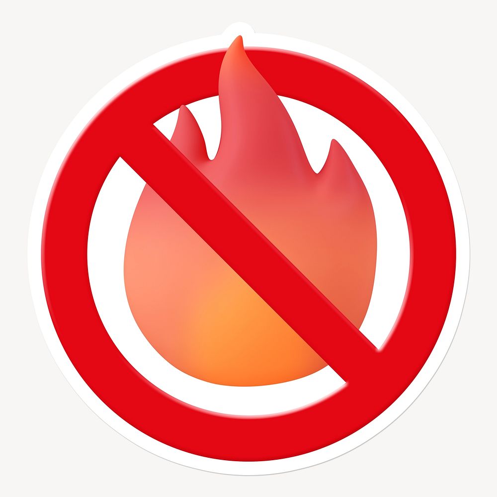No fire forbidden sign graphic
